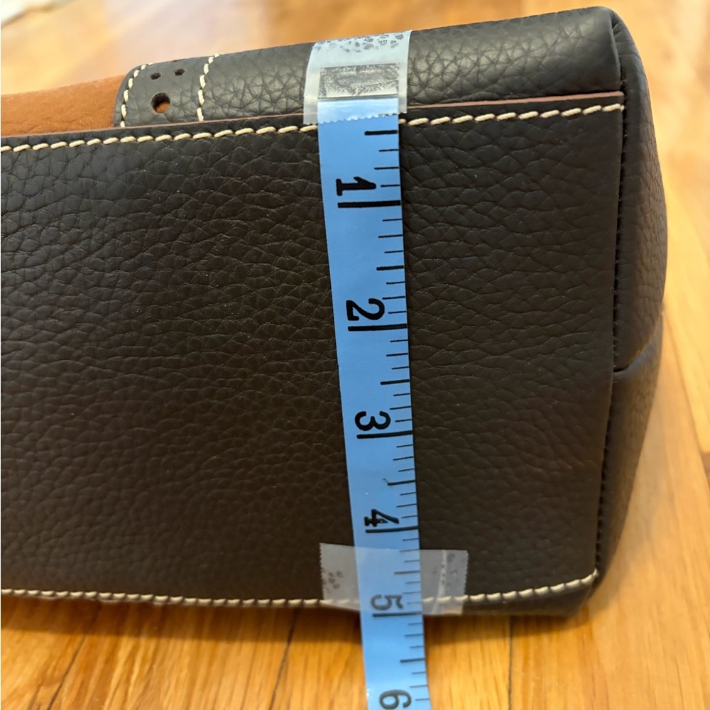 Dooney & Bourke Tan and Black Nubuck Shoulder Bag - Picture 13 of 14